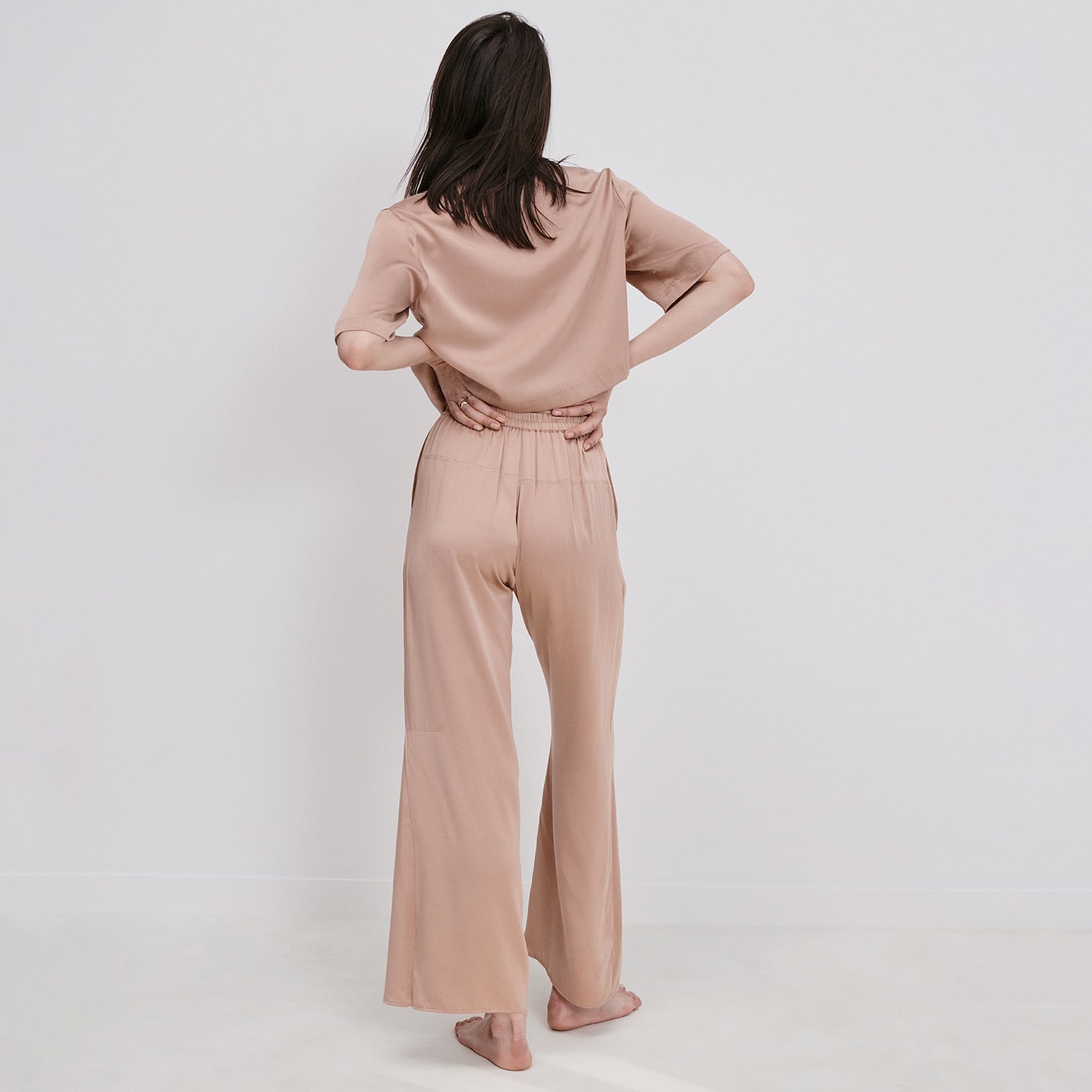 Washable Silk High Rise Pant Set - Image 2