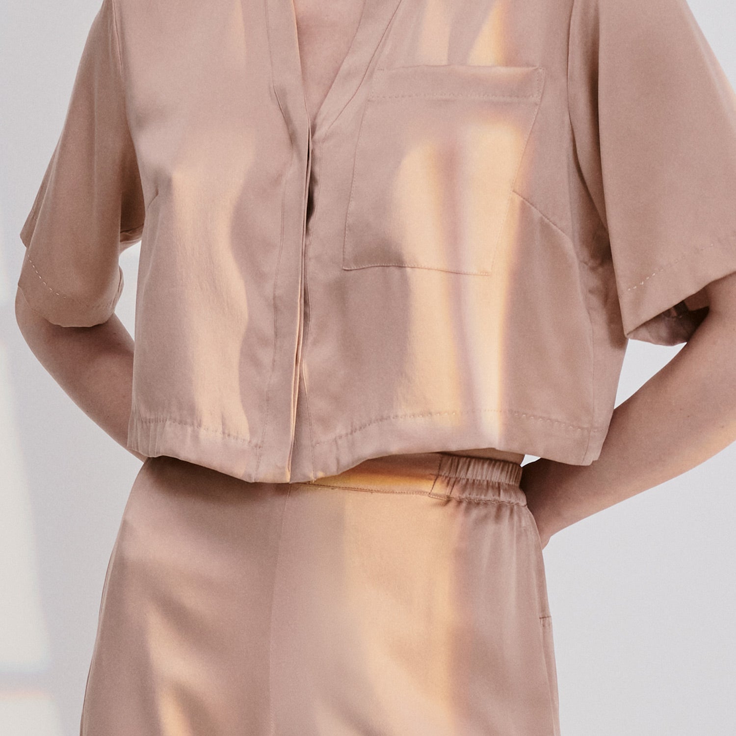 Washable Silk High Rise Pant Set - Image 6