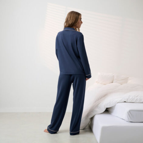 Slumberknit™ Shawl Collar Button Down Pant Set