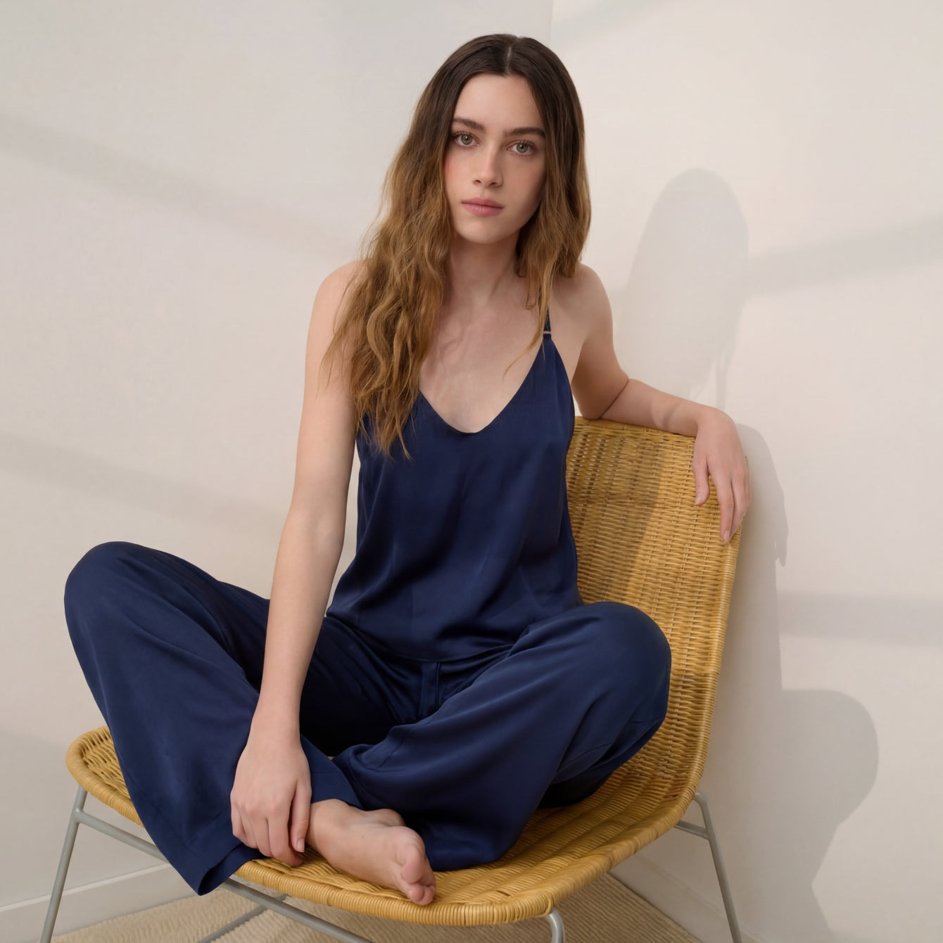 Washable Silk Bias Cami Pant Set - Image 4