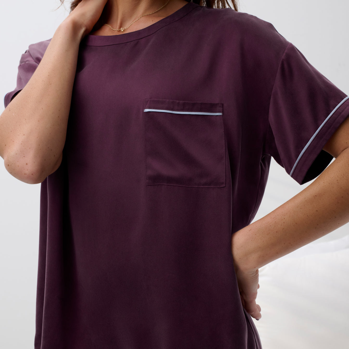 Washable Silk Tee Pant Set - Image 5