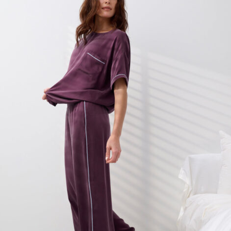 Washable Silk Tee Pant Set