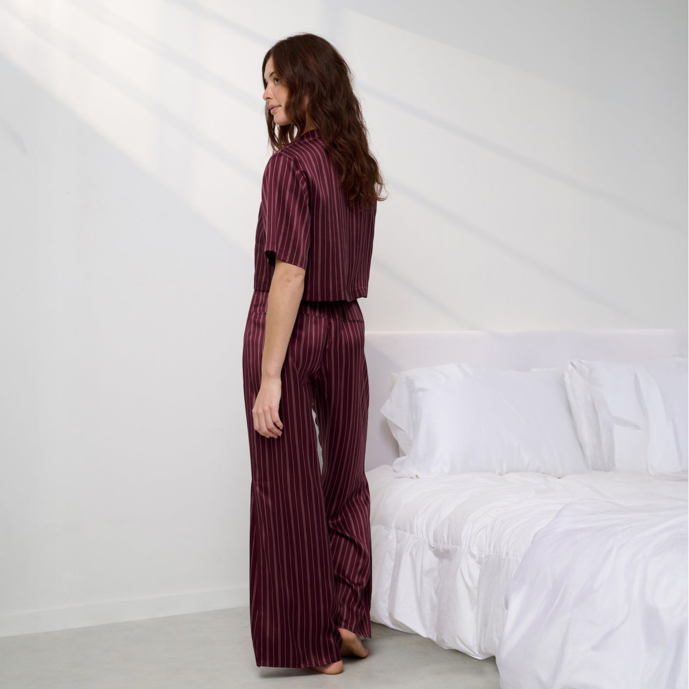 Washable Silk High Rise Pant Set - Image 2