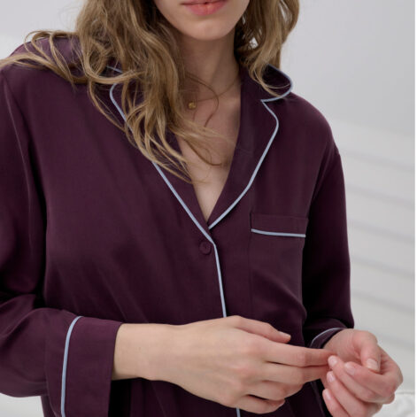 Washable Silk Sleep Shirt Dress