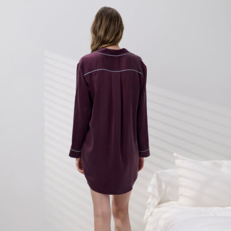 Washable Silk Sleep Shirt Dress