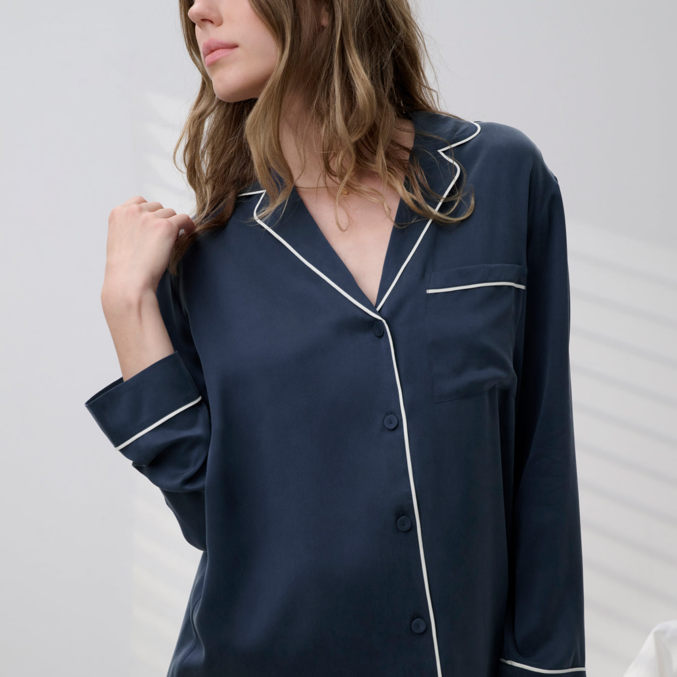 Washable Silk Sleep Shirt Dress - Image 2