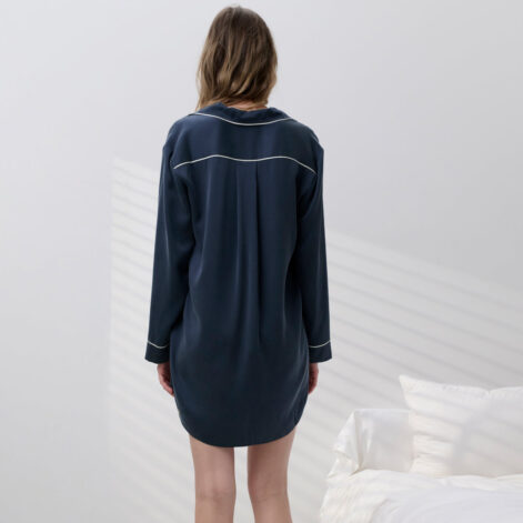 Washable Silk Sleep Shirt Dress