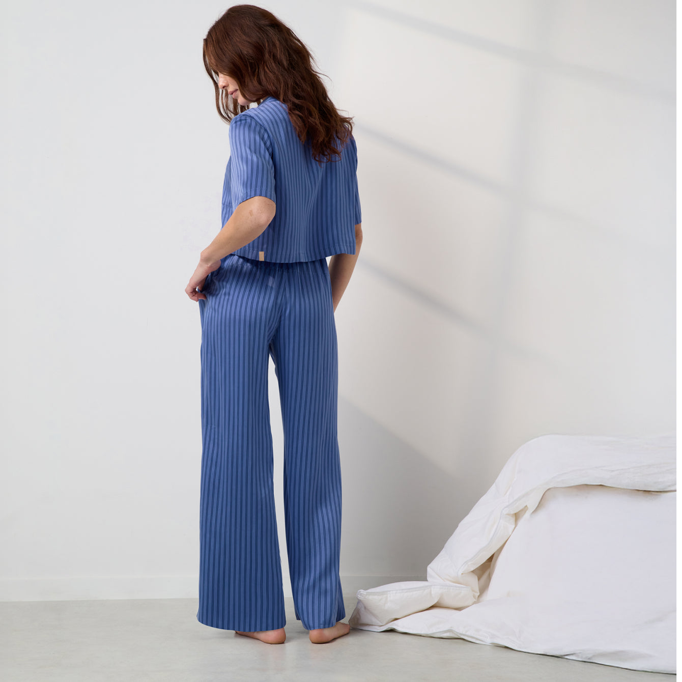 Washable Silk High Rise Pant Set - Image 2