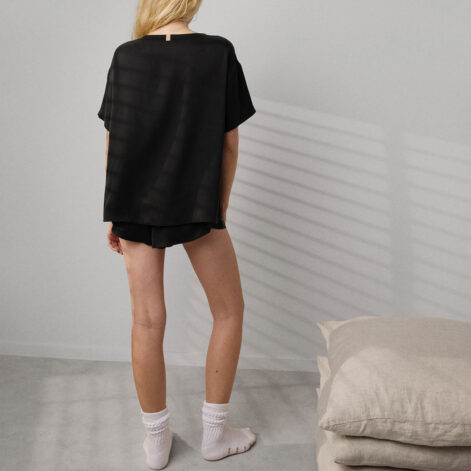 Washable Silk Tee Short Set
