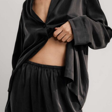 Washable Silk Long Sleeve Pant Set